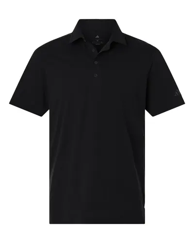 Adidas A2013 Men's Ultimate365 Tour Twistknit Polo in Black — blank polo, front view