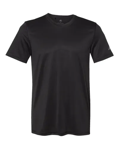 Adidas A376 Men's Sport T-Shirt in Black — blank t-shirt, front view