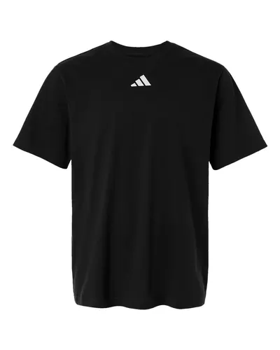 Adidas AT106 Men's Fresh T-Shirt in Black — blank t-shirt, front view