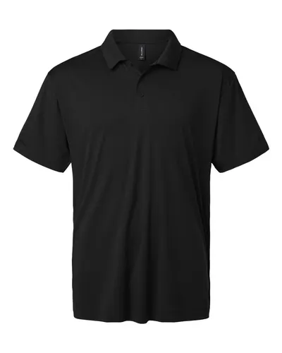 AllPro 41800T Men's Tall Pro-Lock Performance Polo in Black — blank polo, front view