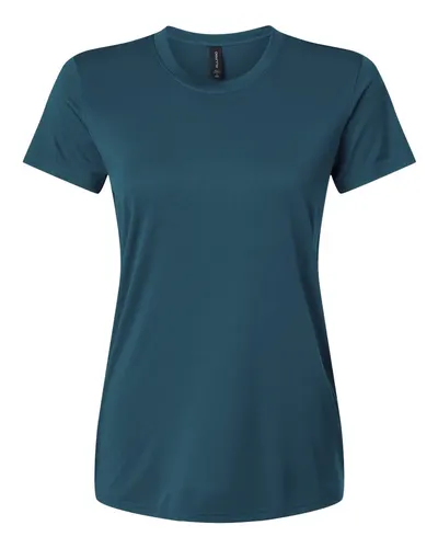 AllPro 48000L Women's Pro-Lock Performance T-Shirt in Atlantic Blue — blank t-shirt, front view