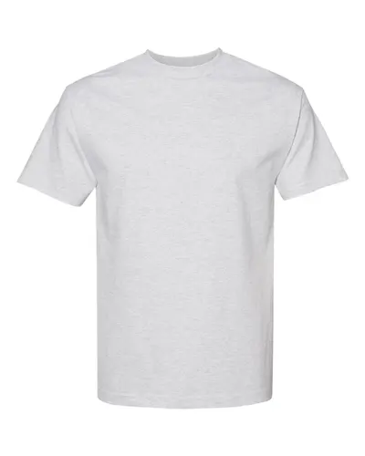 American Apparel 1301 Unisex Heavyweight Cotton Tee in Ash Grey — blank t-shirt, front view