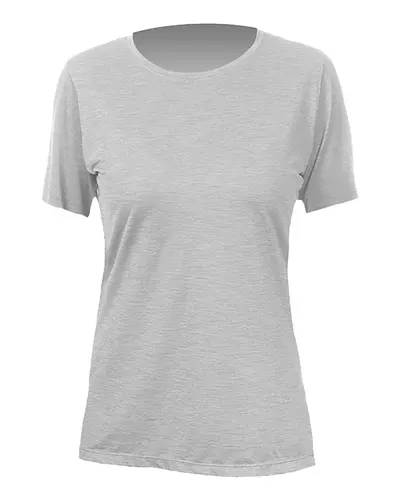 ANETIK WSBRZS0 Women's Breeze Tech T-Shirt in Alloy Heathered — blank t-shirt, front view