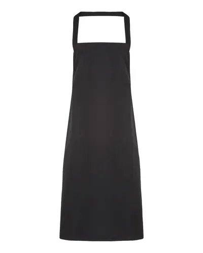 Artisan Collection by Reprime RP102 Organic Cotton Bib Apron in Black — blank garment, front view
