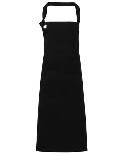 Artisan Collection by Reprime RP130 Calibre Heavy Cotton Canvas Bib Apron in Black — blank garment, front view