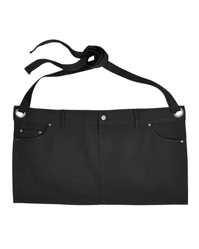 Artisan Collection by Reprime RP133 Chino Waist Apron in Black — blank garment, front view