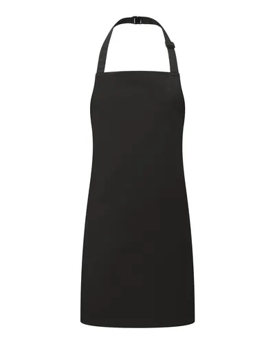 Artisan Collection by Reprime RP149 Youth Recycled Apron in Black — blank garment, front view