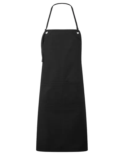 Artisan Collection by Reprime RP181 Artisan's Choice Double Pocket Canvas Apron in Black — blank garment, front view