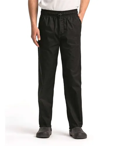 Artisan Collection by Reprime RP554 Unisex Chef's Select Slim Leg Pant in Black — blank garment, front view