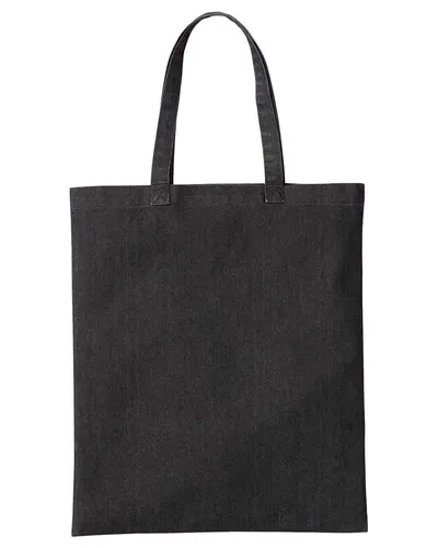 Artisan Collection by Reprime RP998 Denim Tote Bag in Black Denim — blank garment, front view