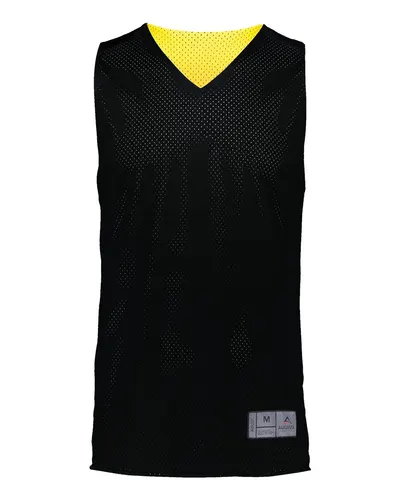 Augusta Sportswear 162 Youth Reversible 2.0 Jersey in Black/ Gold — blank t-shirt, front view
