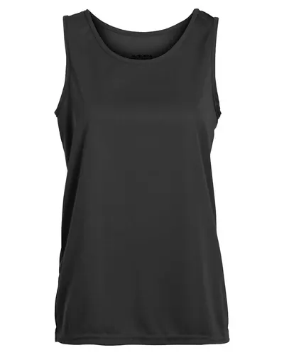 Augusta Sportswear 1705 Women's Training Tank Top in Black — blank tank top, front view
