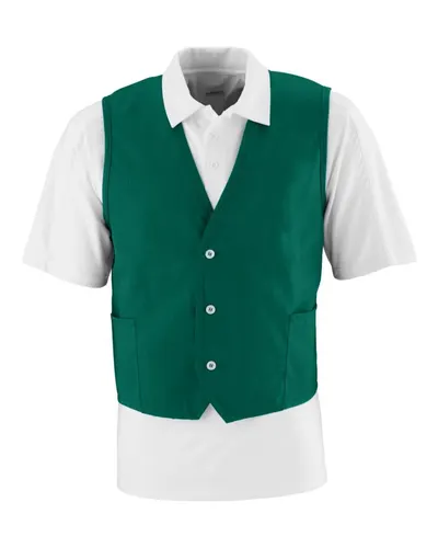 Augusta Sportswear 2145 Unisex Vest in Dark Green — blank jacket, front view