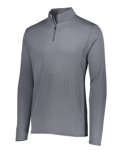 Augusta Sportswear 2786 Youth Attain Quarter-Zip Pullover in Graphite — blank garment, front view