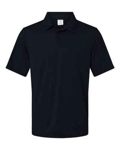 Augusta Sportswear 5017 Unisex Vital Polo in Black — blank polo, front view