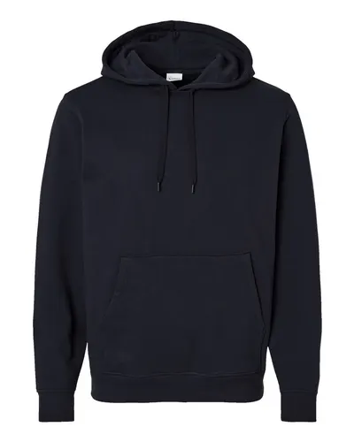 Augusta Sportswear 5414 Unisex 60/40 Fleece Hooded Sweatshirt in Black — blank hooded sweatshirt, front view
