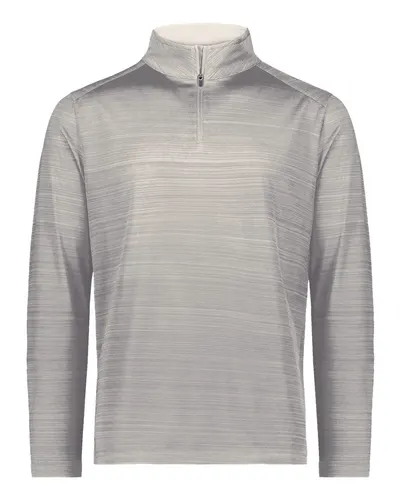 Augusta Sportswear 7011 Unisex Pursuit Quarter-Zip Pullover in Athletic Grey — blank garment, front view