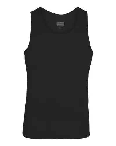 Augusta Sportswear 704 Youth Training Tank Top in Black — blank tank top, front view