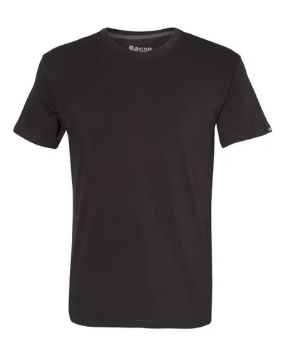 Badger 1000 Men's FitFlex Performance T-Shirt in Black — blank t-shirt, front view