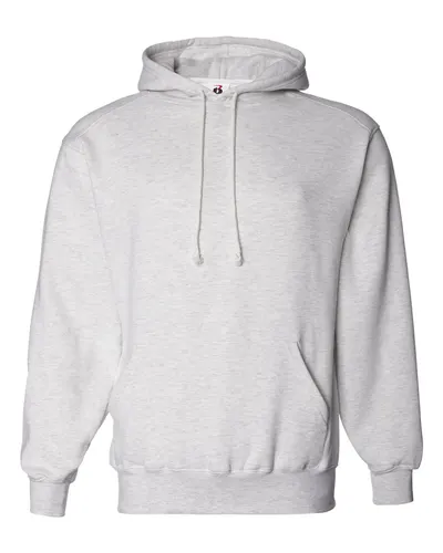 Badger 1254 Unisex Hooded Sweatshirt in Ash — blank hooded sweatshirt, front view