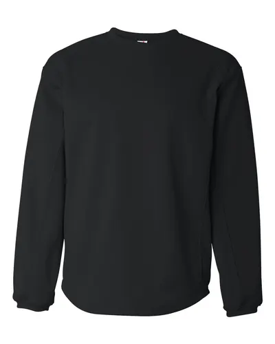 Badger 1453 Men's BT5 Performance Fleece Crewneck Sweatshirt in Black — blank crewneck sweatshirt, front view