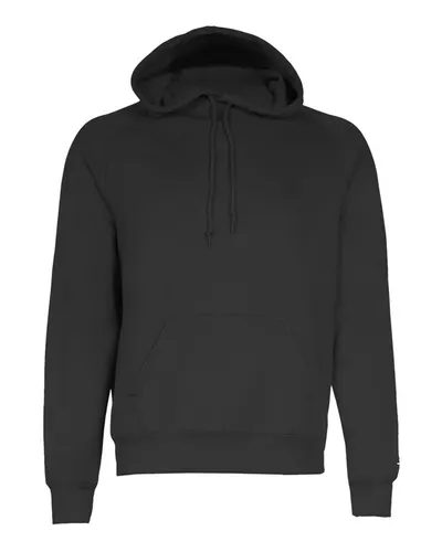 Badger 1460 Women's Performance Fleece Hooded Sweatshirt in Black — blank hooded sweatshirt, front view