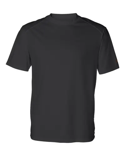 Badger 4120 Men's B-Core Sport Shoulders T-Shirt in Black — blank t-shirt, front view