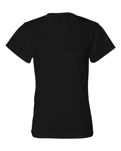 Badger 4160 Women’s B-Core T-Shirt in Black — blank t-shirt, front view