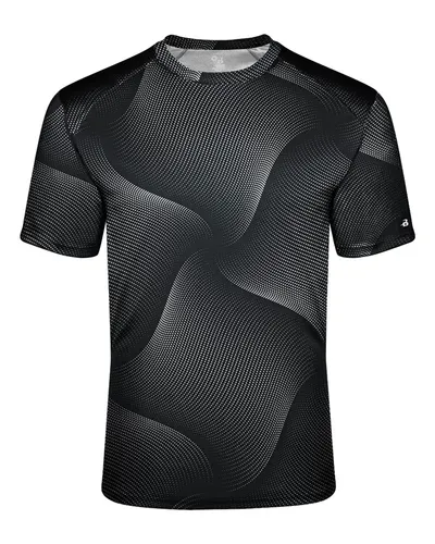 Badger 4213 Unisex Warp T-Shirt in Black — blank t-shirt, front view