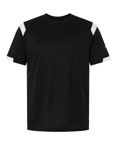 Badger 4251 Men's On The Rise T-Shirt in Black/ White — blank t-shirt, front view