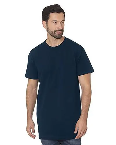 Bayside 7200T Men's Tall USA Made Pocket T-Shirt in Navy — blank t-shirt, front view