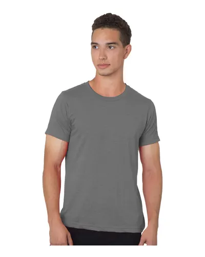 Bayside 9510 Unisex 50/50 Fine Jersey T-Shirt in Heather Charcoal — blank t-shirt, front view