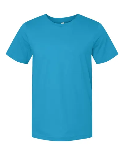 BELLA + CANVAS 3001 Jersey Tee in Aqua — blank t-shirt, front view