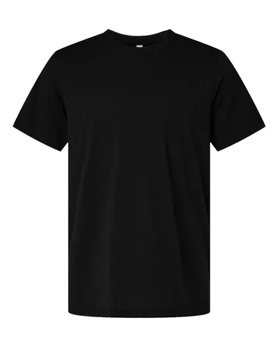 BELLA + CANVAS 3001ECO Unisex EcoMax Tee in Black — blank t-shirt, front view