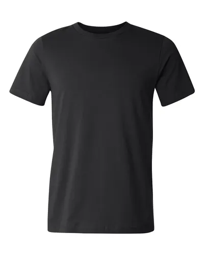 BELLA + CANVAS 3001U Unisex USA-Made Jersey Tee in Black — blank t-shirt, front view