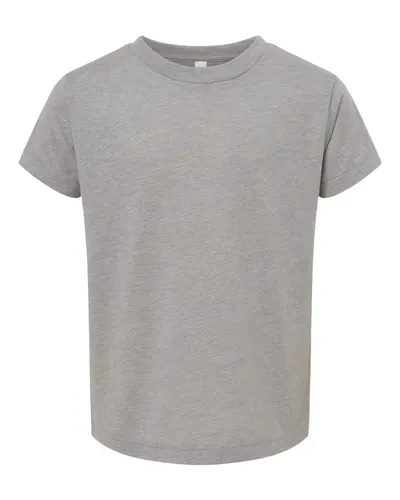 BELLA + CANVAS 3413T Toddler Triblend Tee in Athletic Grey Triblend — blank t-shirt, front view