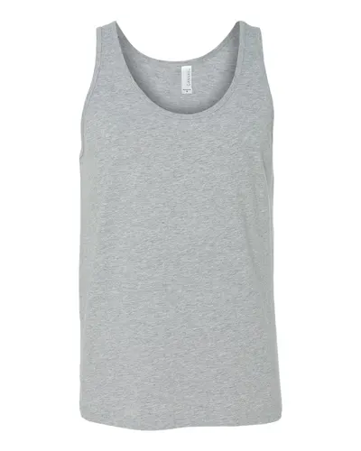 BELLA + CANVAS 3480CVC Unisex Heather CVC Tank in Athletic Heather — blank tank top, front view