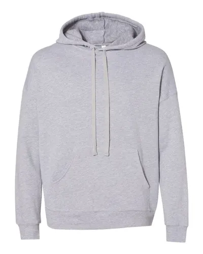 BELLA + CANVAS 3729 Unisex Sponge Fleece Drop Shoulder Hoodie Sweatshirt in Athletic Heather — blank hooded sweatshirt, front view