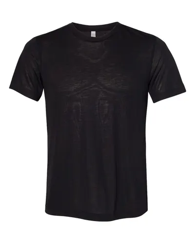 BELLA + CANVAS 3880 Unisex Viscose Fashion Tee in Black — blank t-shirt, front view