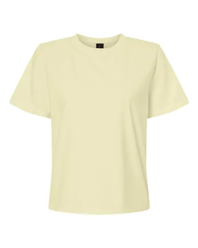 BELLA + CANVAS 6110GD Women's Garment-Dyed Tee in Buttermilk — blank t-shirt, front view
