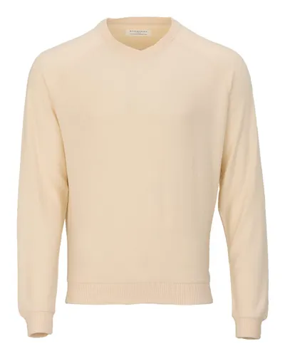 Boxercraft BM1201 Men's Cuddle Cross-Neck Sweater in Barley — blank garment, front view