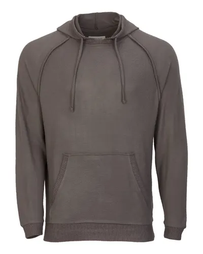 Boxercraft BM1501 Men's Cuddle Hooded Sweatshirt in Meditation Grey — blank hooded sweatshirt, front view