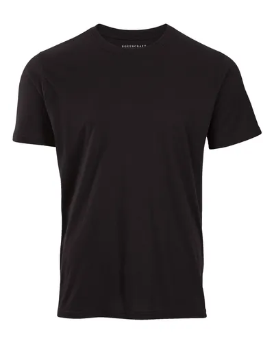 Boxercraft BM2103 Men's Basic Crew T-Shirt in Black — blank t-shirt, front view