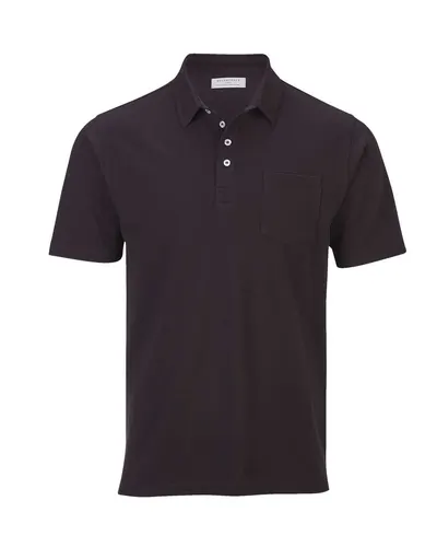 Boxercraft BM2301 Men's Pique Polo in Black — blank polo, front view