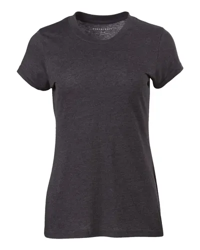 Boxercraft BW2101 Women's Tri-Blend T-Shirt in Charcoal Heather — blank t-shirt, front view