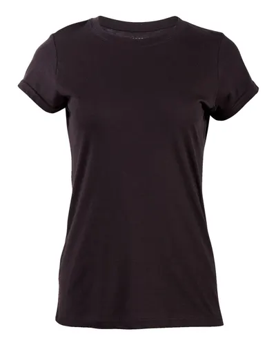 Boxercraft BW2104 Women's Essential T-shirt in Black — blank t-shirt, front view