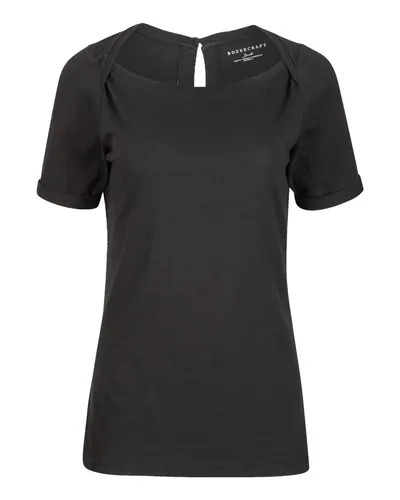 Boxercraft BW2404 Women's Carefree T-shirt in Black — blank t-shirt, front view
