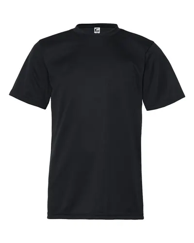 C2 Sport 5200 Youth Performance T-Shirt in Black — blank t-shirt, front view