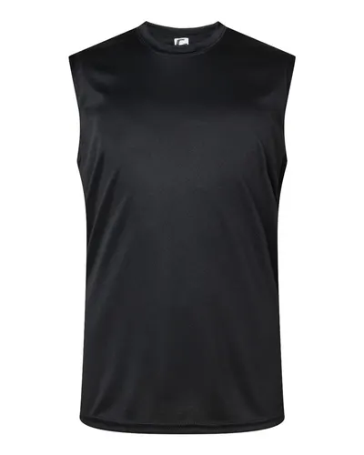 C2 Sport 5230 Youth Sleeveless T-Shirt in Black — blank tank top, front view