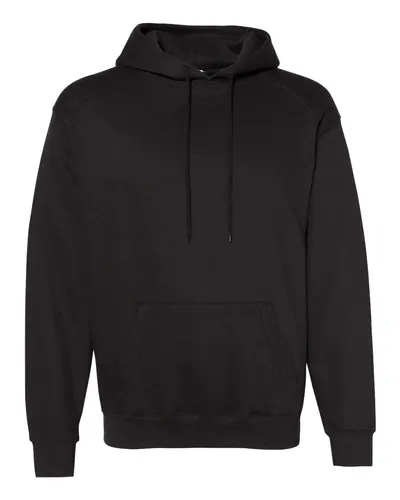 C2 Sport 5500 Men's Hooded Sweatshirt in Black — blank hooded sweatshirt, front view